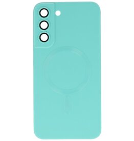 MagSafe Hoesje met Camera Beschermer voor Samsung Galaxy S22 Turquoise