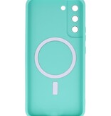 MagSafe Hoesje met Camera Beschermer voor Samsung Galaxy S22 Plus Turquoise