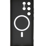 MagSafe Hoesje met Camera Beschermer voor Samsung Galaxy S22 Ultra Zwart