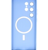 Coque MagSafe pour Samsung Galaxy S22 Ultra Bleu