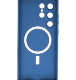 Funda MagSafe para Samsung Galaxy S22 Ultra azul marino