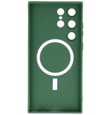 Funda MagSafe para Samsung Galaxy S22 Ultra Verde Oscuro