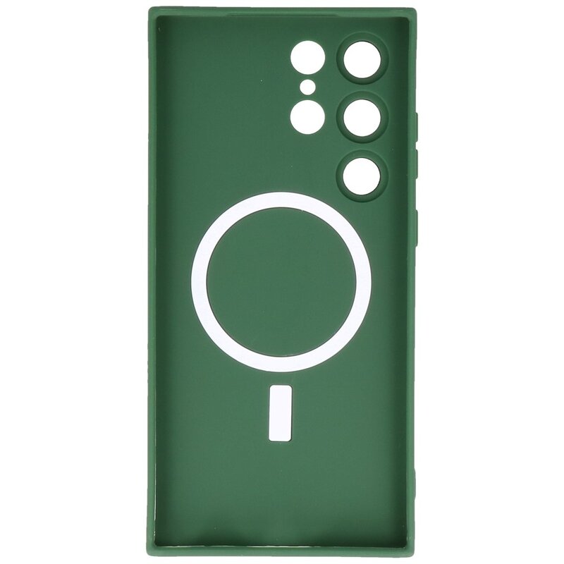 Funda MagSafe para Samsung Galaxy S22 Ultra Verde Oscuro