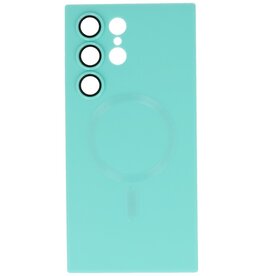 MagSafe Hoesje met Camera Beschermer voor Samsung Galaxy S22 Plus Turquoise