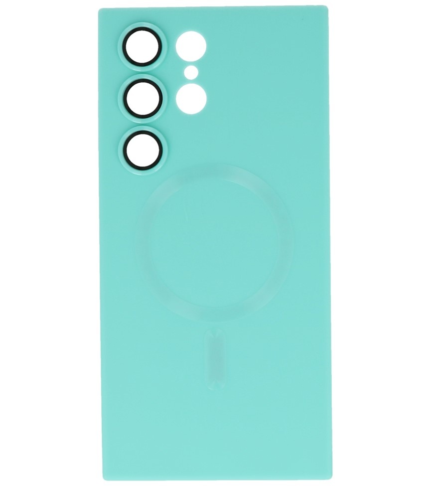 MagSafe Hoesje met Camera Beschermer voor Samsung Galaxy S22 Plus Turquoise