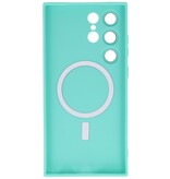 MagSafe Hoesje met Camera Beschermer voor Samsung Galaxy S22 Plus Turquoise
