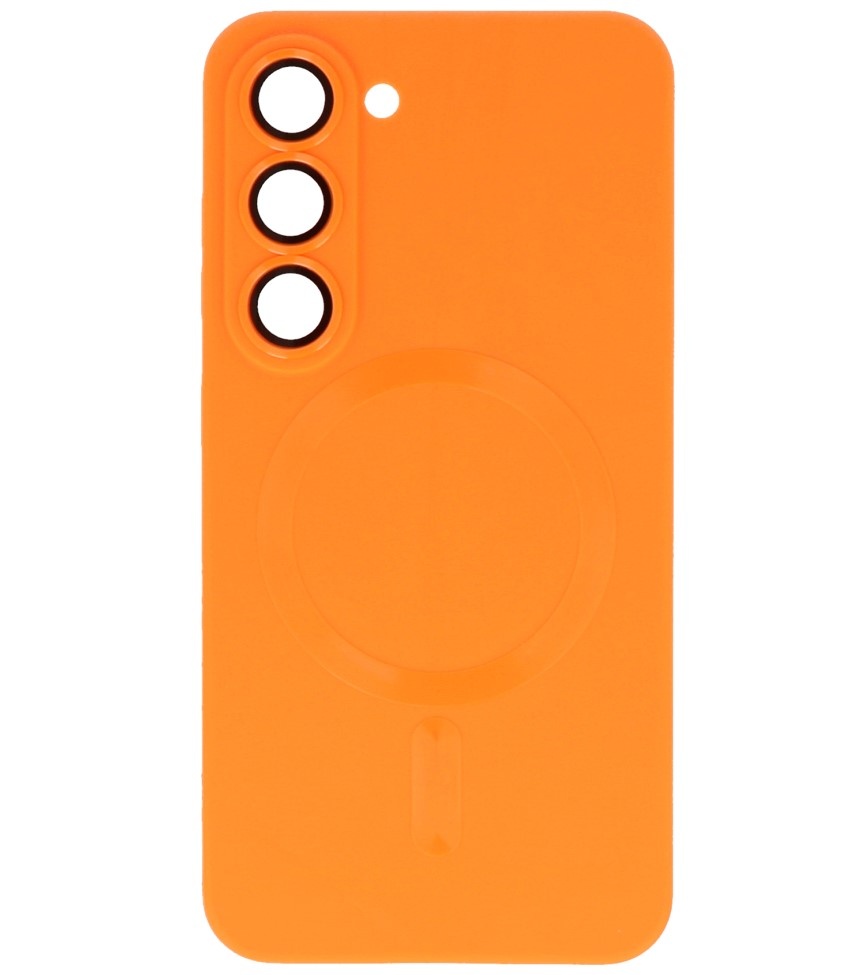 MagSafe Hoesje met Camera Beschermer voor Samsung Galaxy S23 Oranje