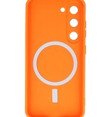 MagSafe Hoesje met Camera Beschermer voor Samsung Galaxy S23 Oranje