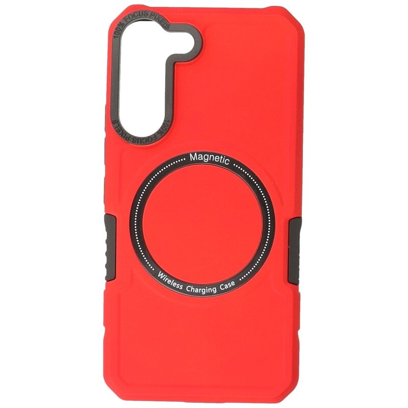 Coque de charge magnétique pour Samsung Galaxy S21 Rouge