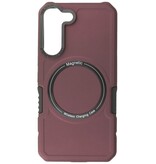 Magnetisk opladningsetui til Samsung Galaxy S21 Burgundy Red