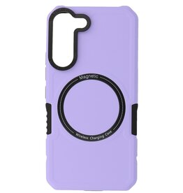 Estuche de carga magnética para Samsung Galaxy S21 FE Púrpura