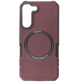 Estuche de carga magnética para Samsung Galaxy S21 FE Rojo burdeos