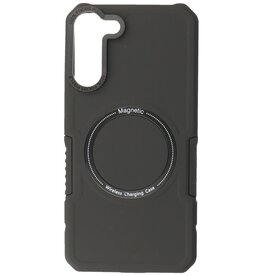 Custodia di ricarica magnetica per Samsung Galaxy S21 Plus nera