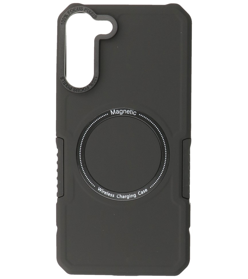 Coque de charge magnétique pour Samsung Galaxy S21 Plus Noir