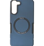 Magnetische Ladehülle für Samsung Galaxy S21 Plus, Marineblau