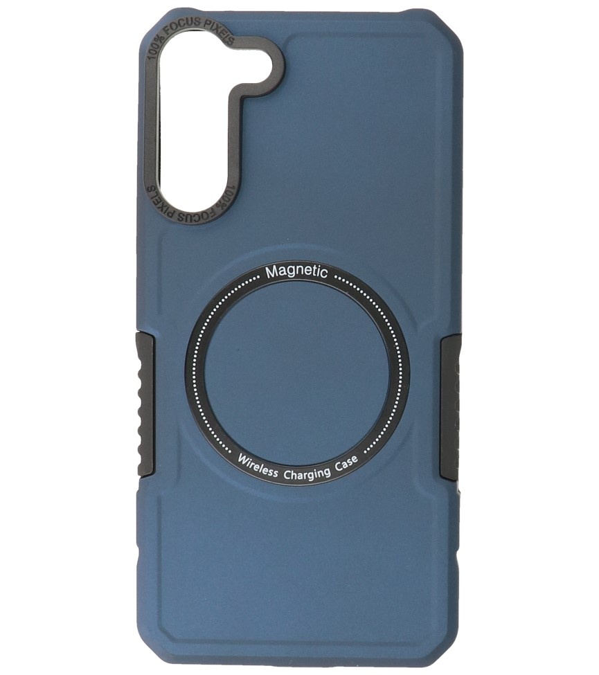 Magnetische Ladehülle für Samsung Galaxy S21 Plus, Marineblau