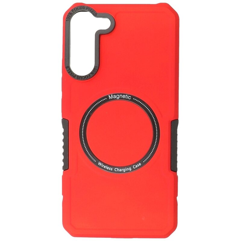 Magnetic Charging Case for Samsung Galaxy S21 Plus Red