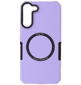 Custodia di ricarica magnetica per Samsung Galaxy S21 Plus viola