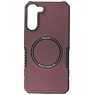 Custodia di ricarica magnetica per Samsung Galaxy S21 Plus rosso bordeaux