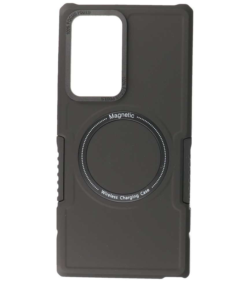 Custodia di ricarica magnetica per Samsung Galaxy S21 Ultra nera