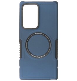 Coque de charge magnétique pour Samsung Galaxy S21 Ultra Marine