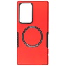Custodia di ricarica magnetica per Samsung Galaxy S21 Ultra rossa