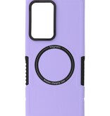 Custodia di ricarica magnetica per Samsung Galaxy S21 Ultra Viola