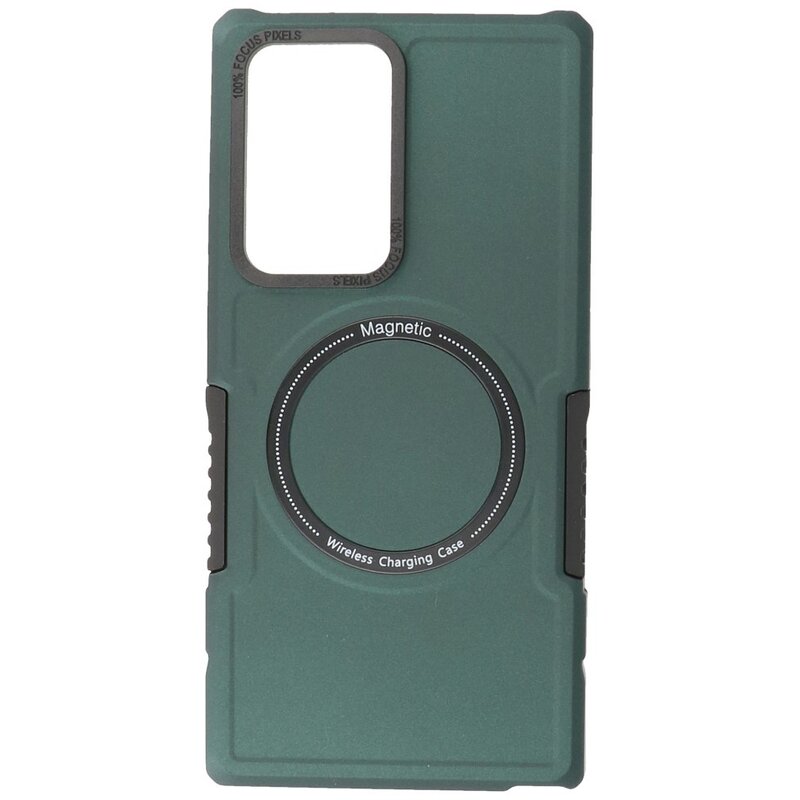 Magnetisk opladningsetui til Samsung Galaxy S21 Ultra Dark Green
