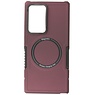 Custodia di ricarica magnetica per Samsung Galaxy S21 Ultra rosso bordeaux