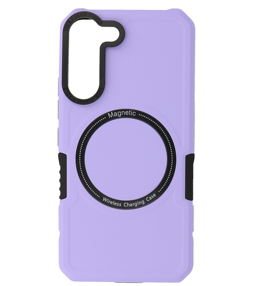 Magnetic Charging Case voor Samsung Galaxy S22 Purple