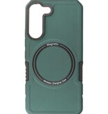 Magnetic Charging Case voor Samsung Galaxy S22 Donker Groen