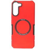 Estuche de carga magnético para Samsung Galaxy S22 Plus rojo