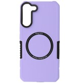 Estuche de carga magnética para Samsung Galaxy S22 Plus Púrpura