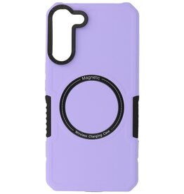 Magnetic Charging Case voor Samsung Galaxy S22 Plus Purple