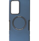 Magnetic Charging Case voor Samsung Galaxy S22 Ultra Navy