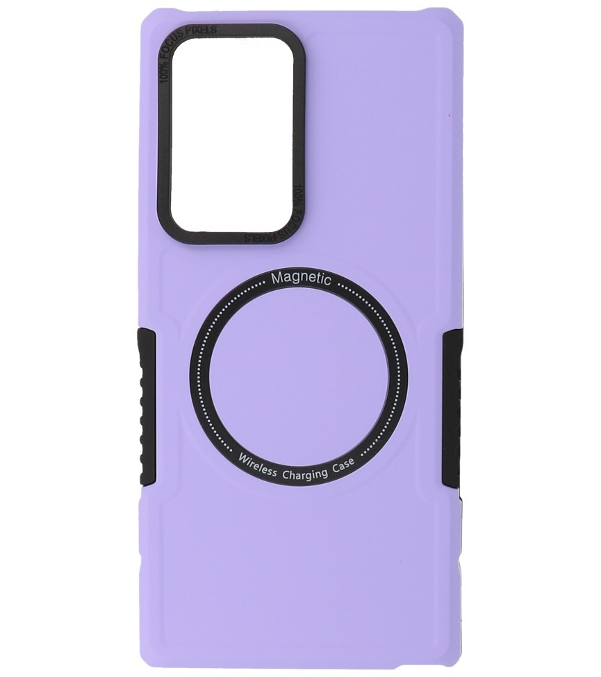 Coque de charge magnétique pour Samsung Galaxy S22 Ultra Violet