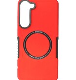Custodia di ricarica magnetica per Samsung Galaxy S23 rossa