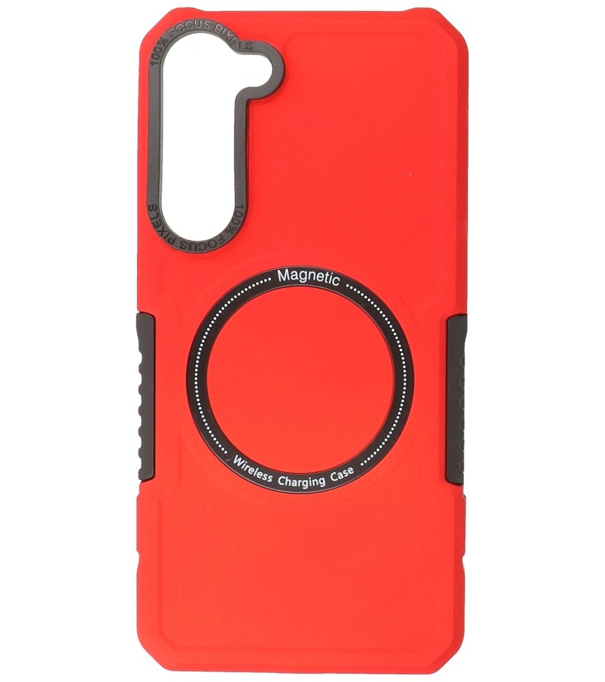 Coque de charge magnétique pour Samsung Galaxy S23 Rouge