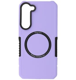 Estuche de carga magnética para Samsung Galaxy S23 Púrpura