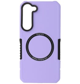 Magnetic Charging Case for Samsung Galaxy S23 Purple