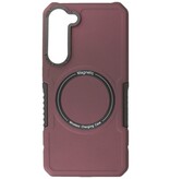 Magnetisk opladningsetui til Samsung Galaxy S23 Burgundy Red