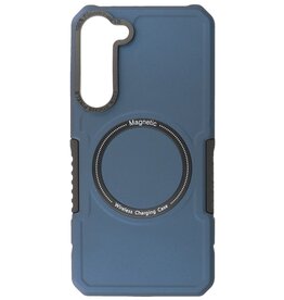 Estuche de carga magnético para Samsung Galaxy S23 Plus azul marino