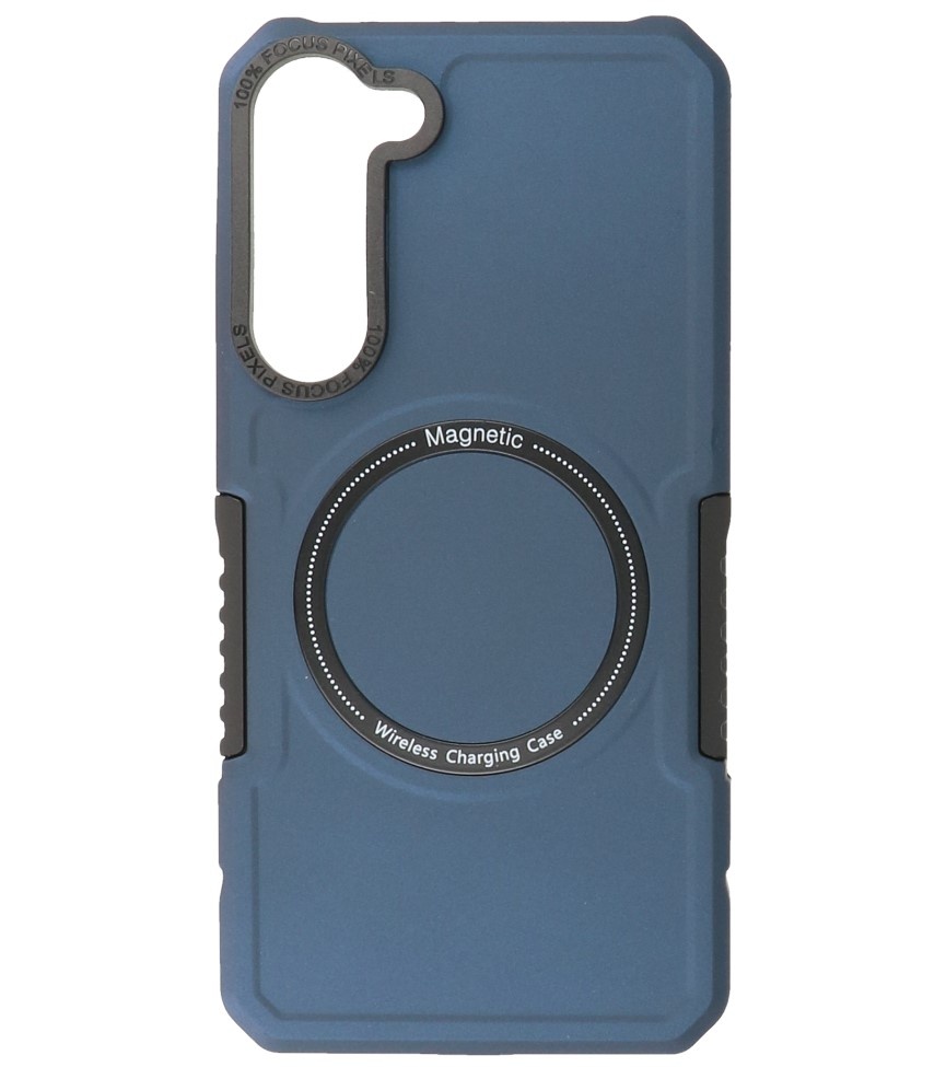 Magnetische Ladehülle für Samsung Galaxy S23 Plus, Marineblau