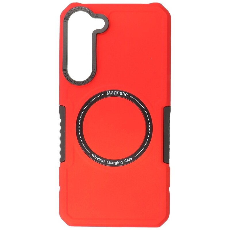 Magnetisk opladningsetui til Samsung Galaxy S23 Plus Rød