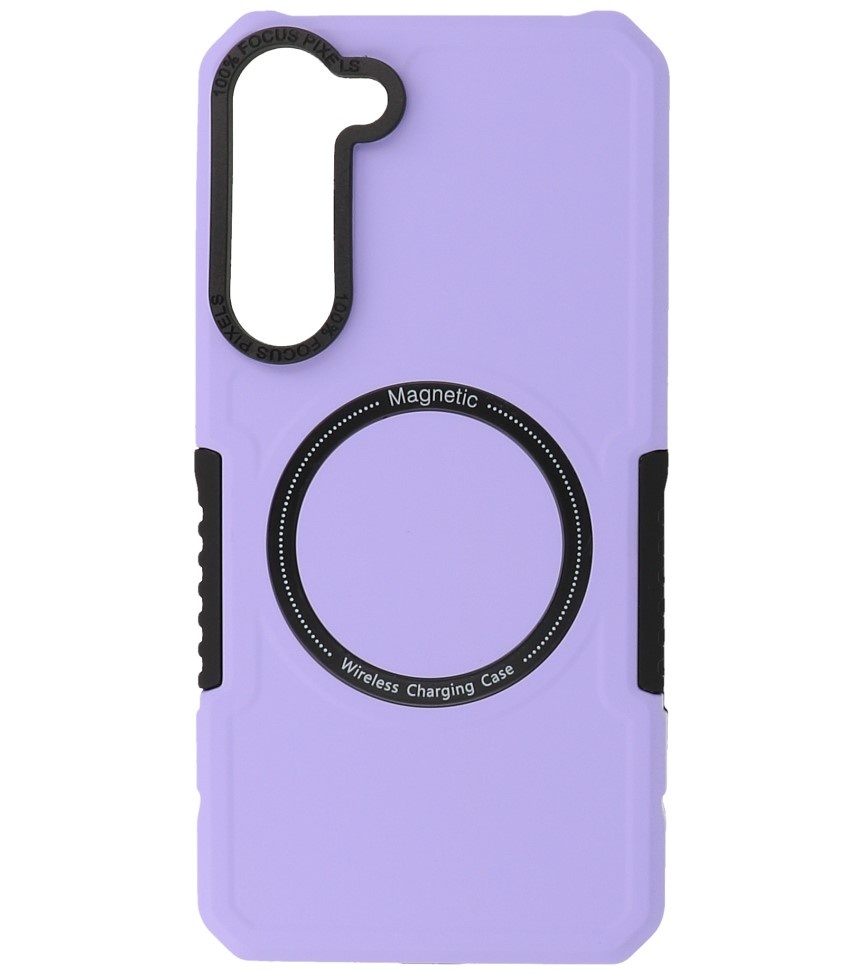Magnetic Charging Case voor Samsung Galaxy S23 Plus Purple