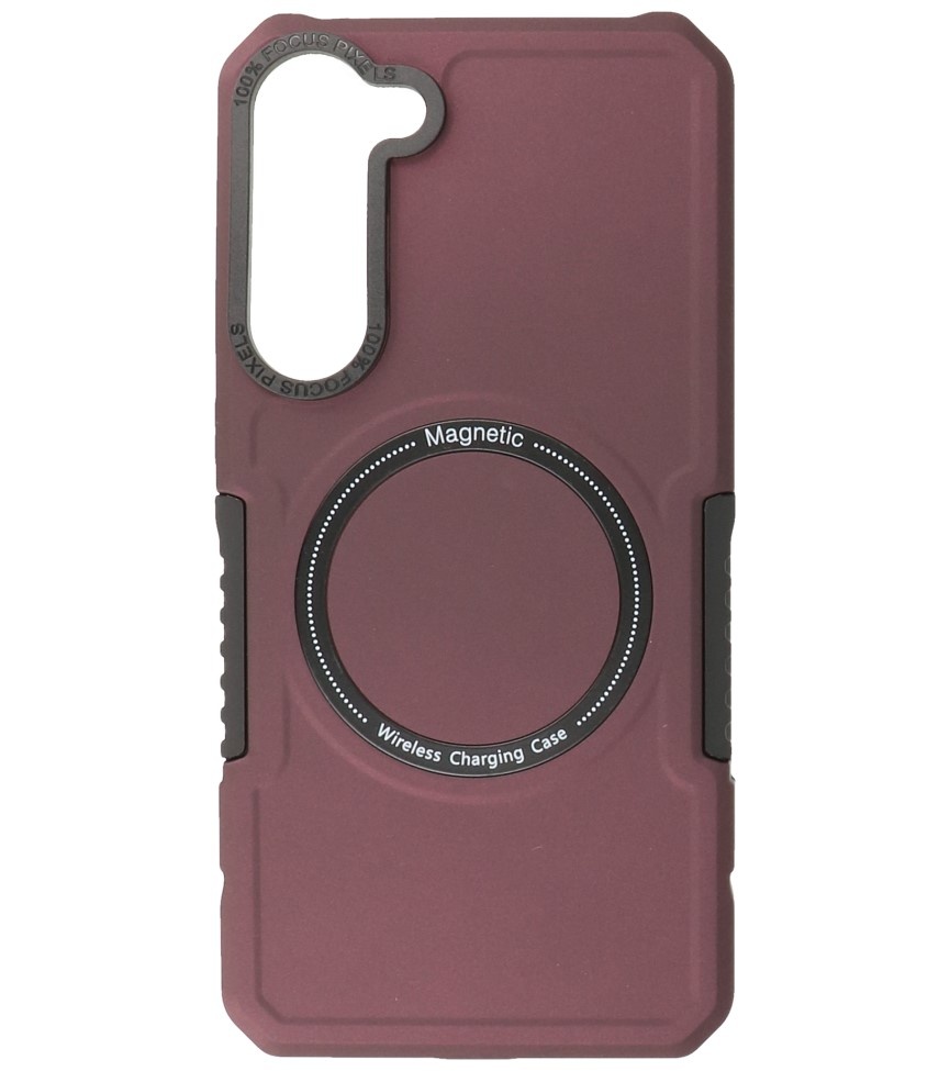 Magnetisk opladningsetui til Samsung Galaxy S23 Plus Burgundy Red