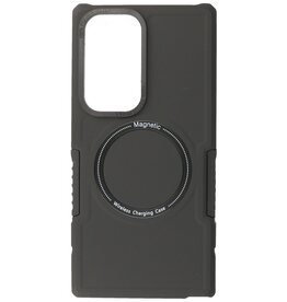 Coque de charge magnétique pour Samsung Galaxy S23 Ultra Noir