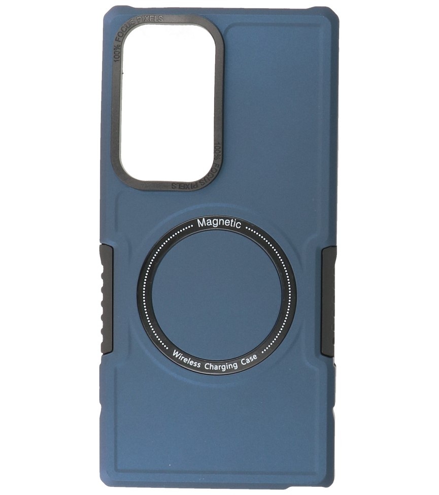 Magnetic Charging Case voor Samsung Galaxy S23 Ultra Navy