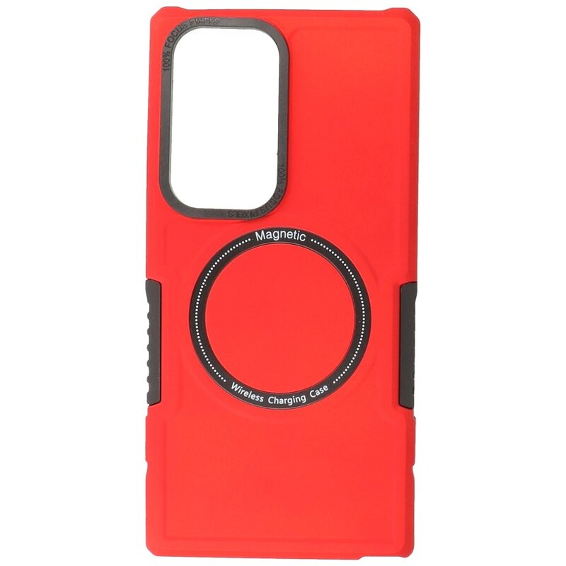 Magnetic Charging Case for Samsung Galaxy S23 Ultra Red
