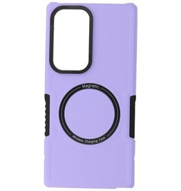 Funda de carga magnética para Samsung Galaxy S23 Ultra Morado